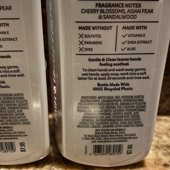 🍒2-“JAPANESE CHERRY BLOSSOM” BBW 8.75 fl oz, Gentle+Clean Foaming Hand Soap NWT - Picture 6 of 6